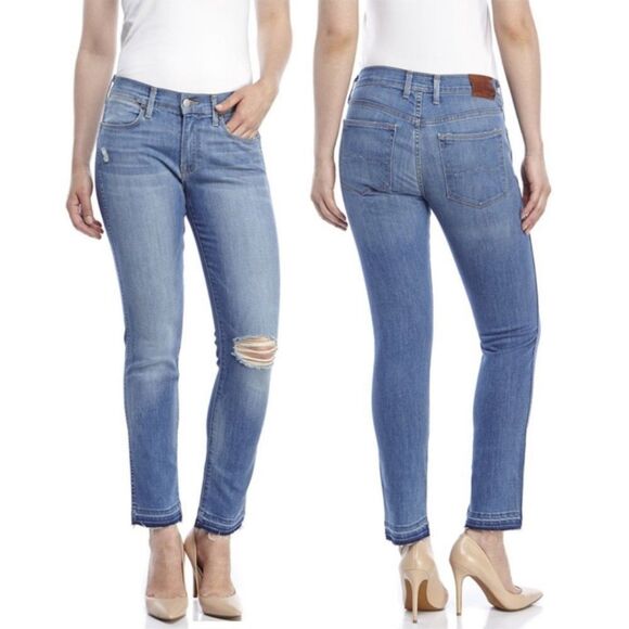 Lucky Brand Charlotte Rail Distressed Ankle Jeans  Size 6/28 - Picture 1 of 7